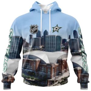 NHL Dallas Stars Personalized Arena Skyline Design 3D Hoodie