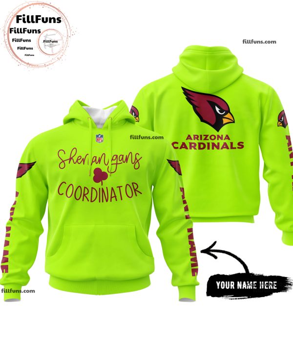 Custom Name NFL Arizona Cardinals Shenanigans Coordinator Hoodie