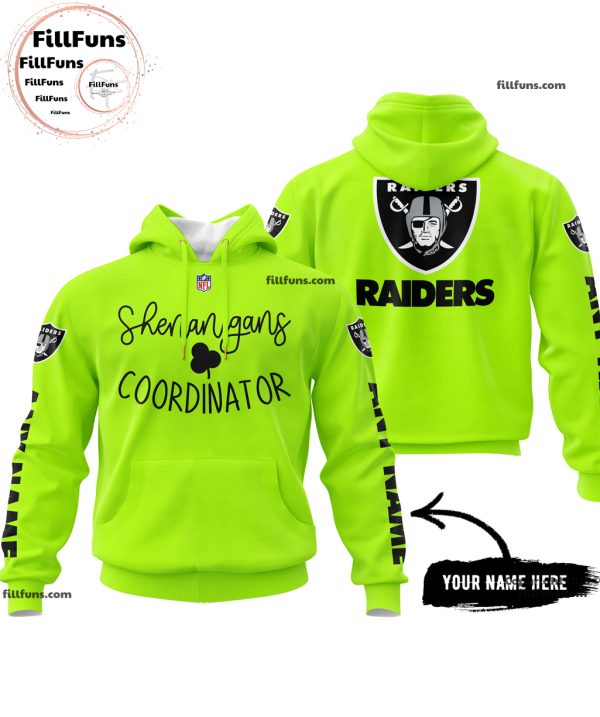 Custom Name NFL Las Vegas Raiders Shenanigans Coordinator Hoodie