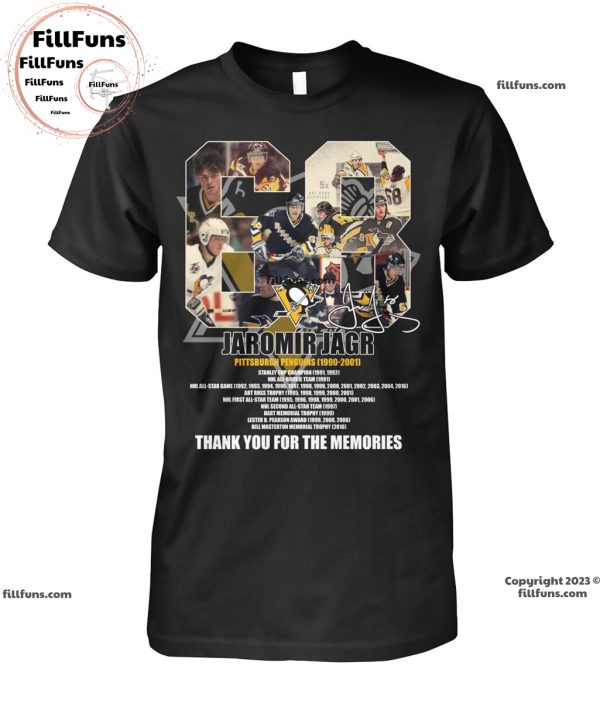 Jaromir Jagr Pittsburgh Penguins 1990-2001 Thank You For The Memories T-Shirt