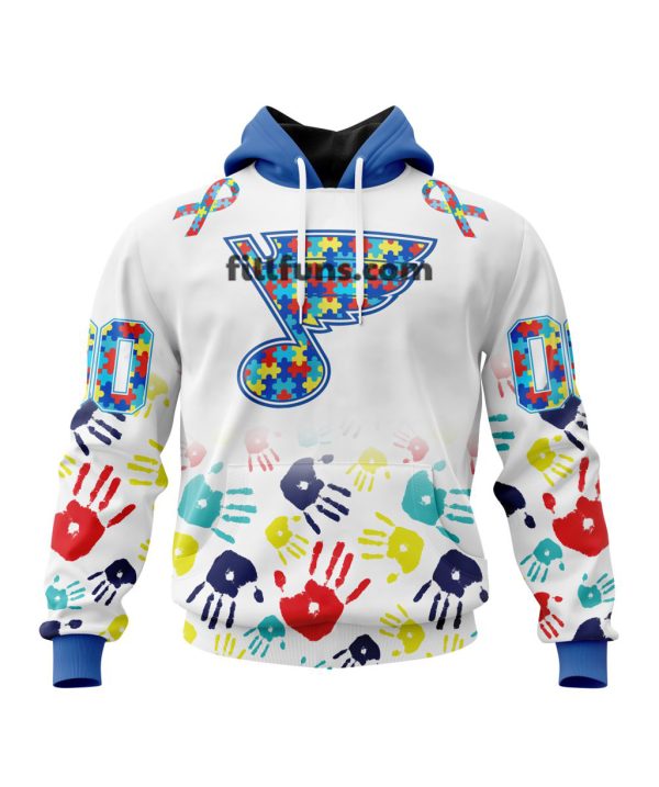 Personalized NHL St. Louis Blues Special Autism Awareness Design Hoodie