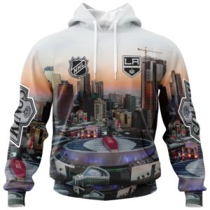 NHL Los Angeles Kings Personalized Arena Skyline Design 3D Hoodie