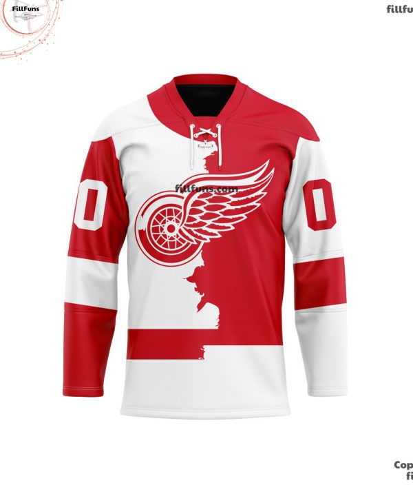 NHL Detroit Red Wings Personalized Home Mix Away Hockey Jersey