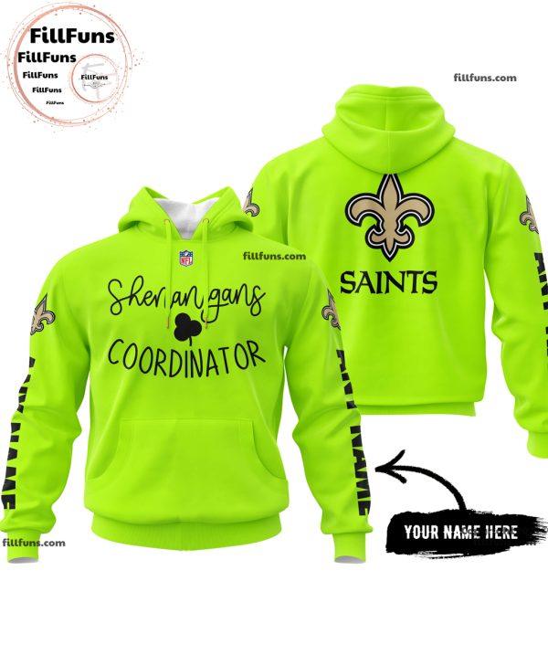 Custom Name NFL New Orleans Saints Shenanigans Coordinator Hoodie