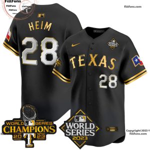 Men’s Texas Rangers 2023 World Series Champions Jonah Heim #28 Baseball Jersey