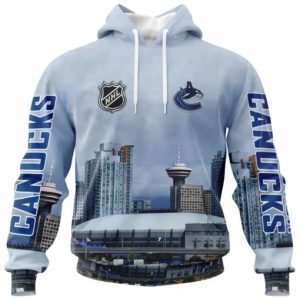 NHL Vancouver Canucks Personalized Arena Skyline Design 3D Hoodie