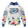 Personalized NHL Calgary Flames Special Autism Awareness Design Hoodie