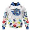 Personalized NHL New York Rangers Special Autism Awareness Design Hoodie
