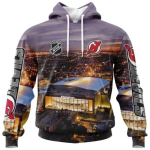 NHL New Jersey Devils Personalized Arena Skyline Design 3D Hoodie