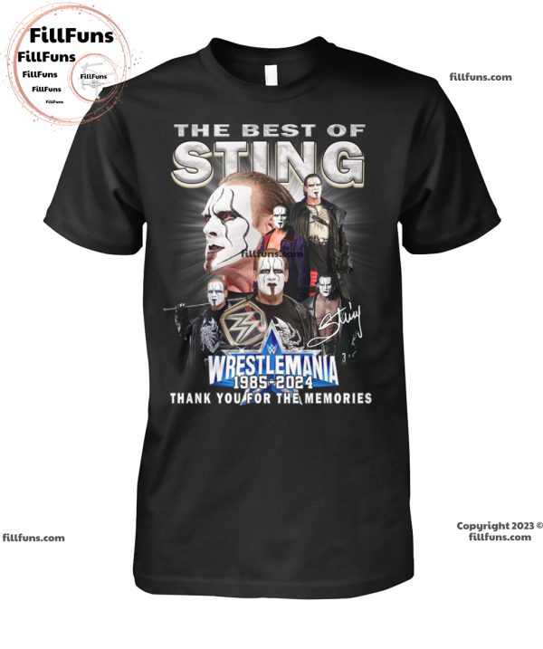 The Best Of Sting Wrestlemania 1985-2024 Thank You For The Memories T-Shirt