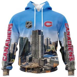 NHL Montreal Canadiens Personalized Arena Skyline Design 3D Hoodie