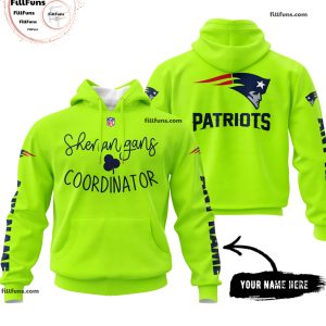 Custom Name NFL New England Patriots Shenanigans Coordinator Hoodie