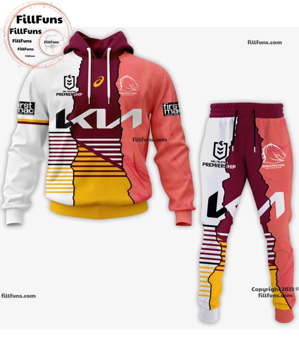 NRL Brisbane Broncos Special Mix Jersey Hoodie Joggers Set