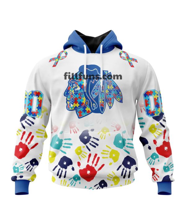 Personalized NHL Chicago Blackhawks Special Autism Awareness Design Hoodie