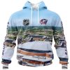 NHL Colorado Avalanche Personalized Arena Skyline Design 3D Hoodie