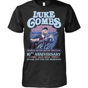 Luke Combs Growin Up and Gettin Old Tour 10th Anniversary 2014-2024 Thank You For The Memories T-Shirt