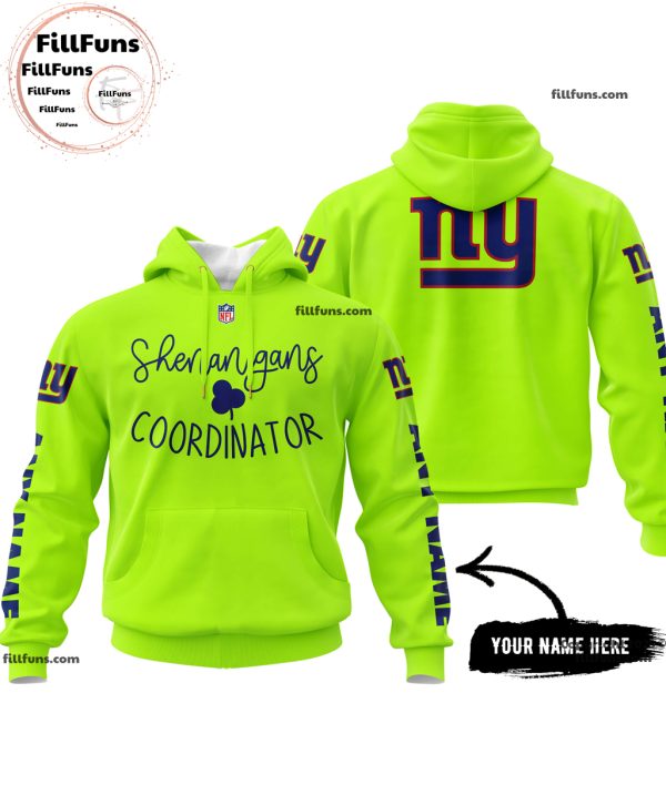 Custom Name NFL New York Giants Shenanigans Coordinator Hoodie