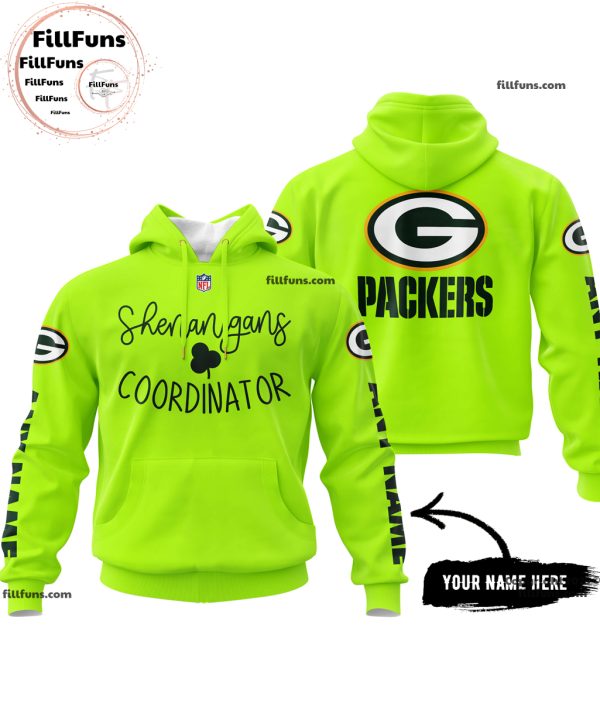Custom Name NFL Green Bay Packers Shenanigans Coordinator Hoodie