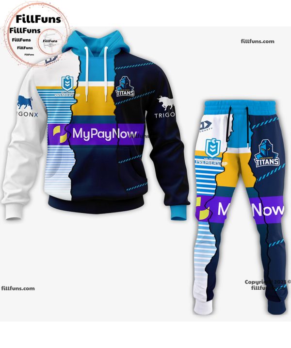 NRL Gold Coast Titans Special Mix Jersey Hoodie Joggers Set