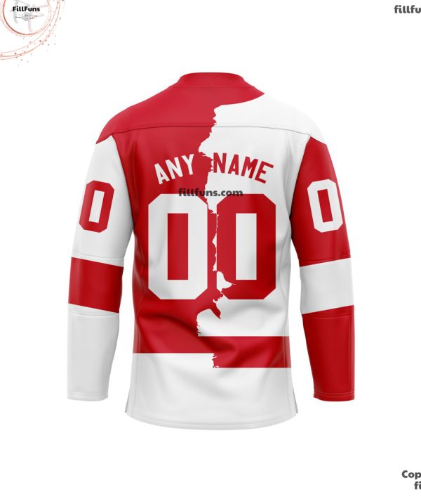 NHL Detroit Red Wings Personalized Home Mix Away Hockey Jersey