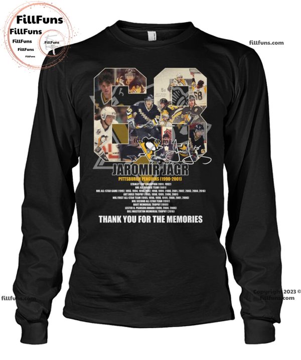 Jaromir Jagr Pittsburgh Penguins 1990-2001 Thank You For The Memories T-Shirt