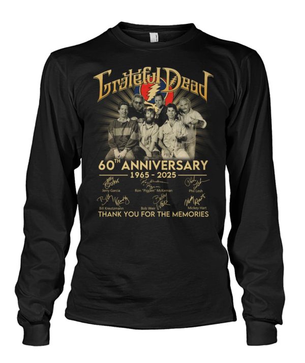 Grateful Dead 60th Anniversary 1965-2025 Thank You For The Memories T-Shirt