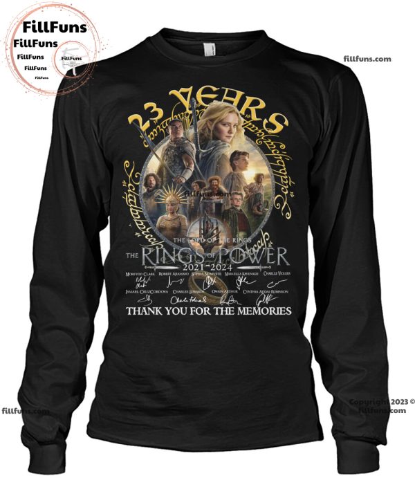 23 Years The Lord Of The Rings The Rings Of Power 2021-2024 Thank You For The Meniries T-Shirt