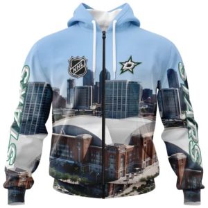 NHL Dallas Stars Personalized Arena Skyline Design 3D Hoodie