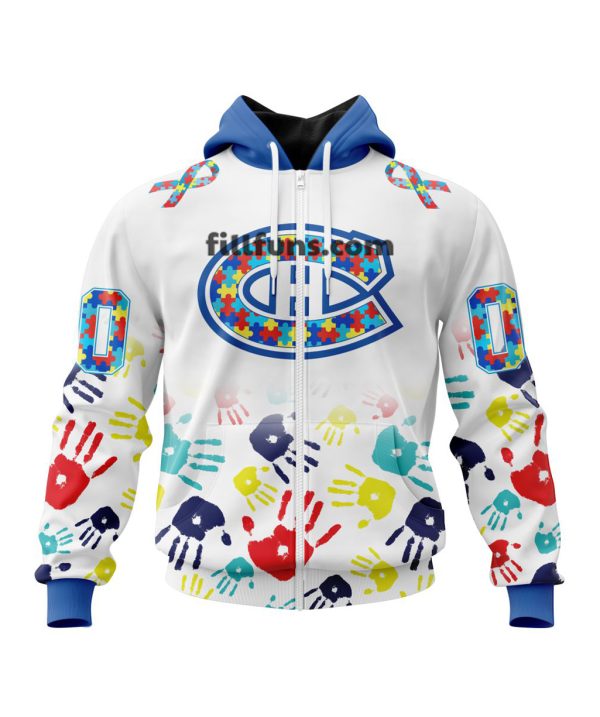 Personalized NHL Montreal Canadiens Special Autism Awareness Design Hoodie