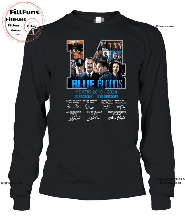 Blue Bloods 14 Years Of 2010-2024 13 Seasons 275 Episodes T-Shirt