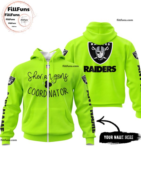 Custom Name NFL Las Vegas Raiders Shenanigans Coordinator Hoodie