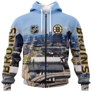 NHL Boston Bruins Personalized Arena Skyline Design 3D Hoodie