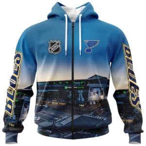 NHL St. Louis Blues Personalized Arena Skyline Design 3D Hoodie
