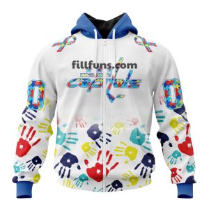 Personalized NHL Washington Capitals Special Autism Awareness Design Hoodie