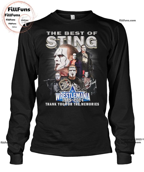 The Best Of Sting Wrestlemania 1985-2024 Thank You For The Memories T-Shirt