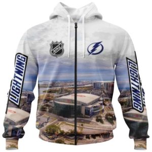 NHL Tampa Bay Lightning Personalized Arena Skyline Design 3D Hoodie
