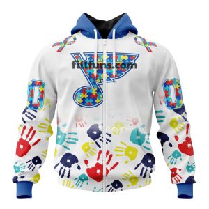 Personalized NHL St. Louis Blues Special Autism Awareness Design Hoodie