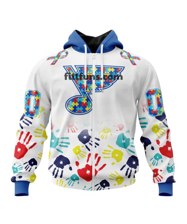 Personalized NHL St. Louis Blues Special Autism Awareness Design Hoodie