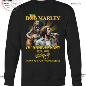 Bob Marley 79TH Anniversary 1945-2024 Thank You For The Memories T-Shirt