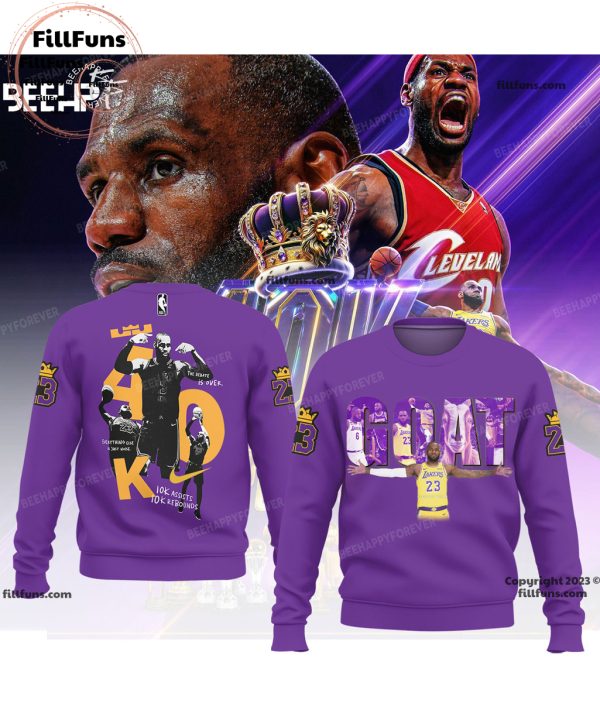 Lebron James G.O.A.T The Debate Is Over Purple Hoodie