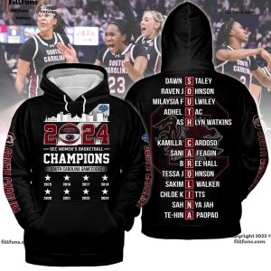 2024 Sec Women’s Basketball Champions South Carolina Gamecocks Black T-Shirt