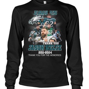 Eagles Thank You Jason Kelce 2011-2024 Thank You For The Memories T-Shirt