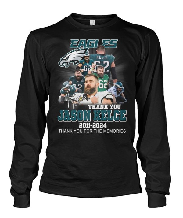 Eagles Thank You Jason Kelce 2011-2024 Thank You For The Memories T-Shirt