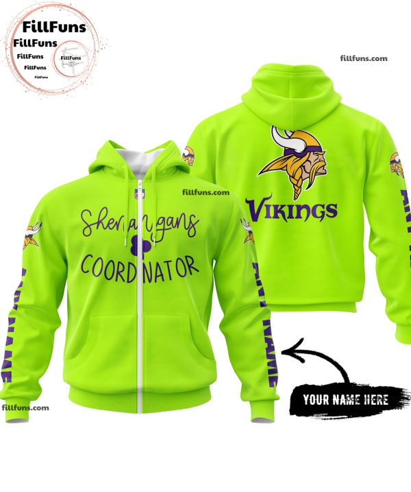 Custom Name NFL Minnesota Vikings Shenanigans Coordinator Hoodie