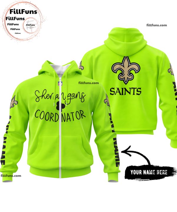 Custom Name NFL New Orleans Saints Shenanigans Coordinator Hoodie