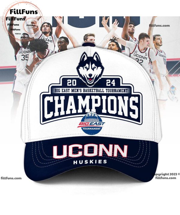 2024 Big East Men’s Basketball Tournament Champions Uconn Huskies Classic Cap – White