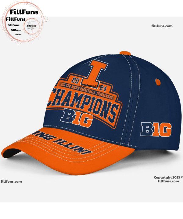 2024 Big Ten Men’s Basketball Tournament Champions Illinois Fighting Illini Classic Cap – Navy