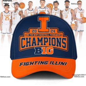 2024 Big Ten Men’s Basketball Tournament Champions Illinois Fighting Illini Classic Cap – Navy