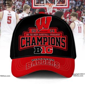 2024 Big Ten Men’s Basketball Tournament Champions Wisconsin Badgers Classic Cap – Black