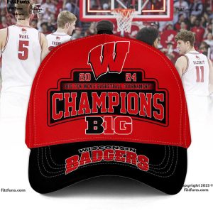 2024 Big Ten Men’s Basketball Tournament Champions Wisconsin Badgers Classic Cap – Red